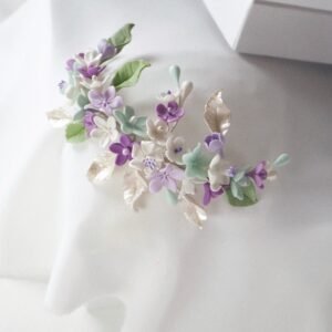 Tocado Trasero Malvas y Lilas